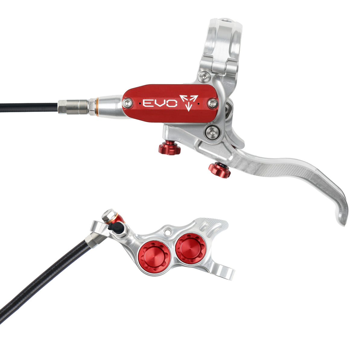 Hope Brake EVO TR4 No Rotor LH- Silver/Red