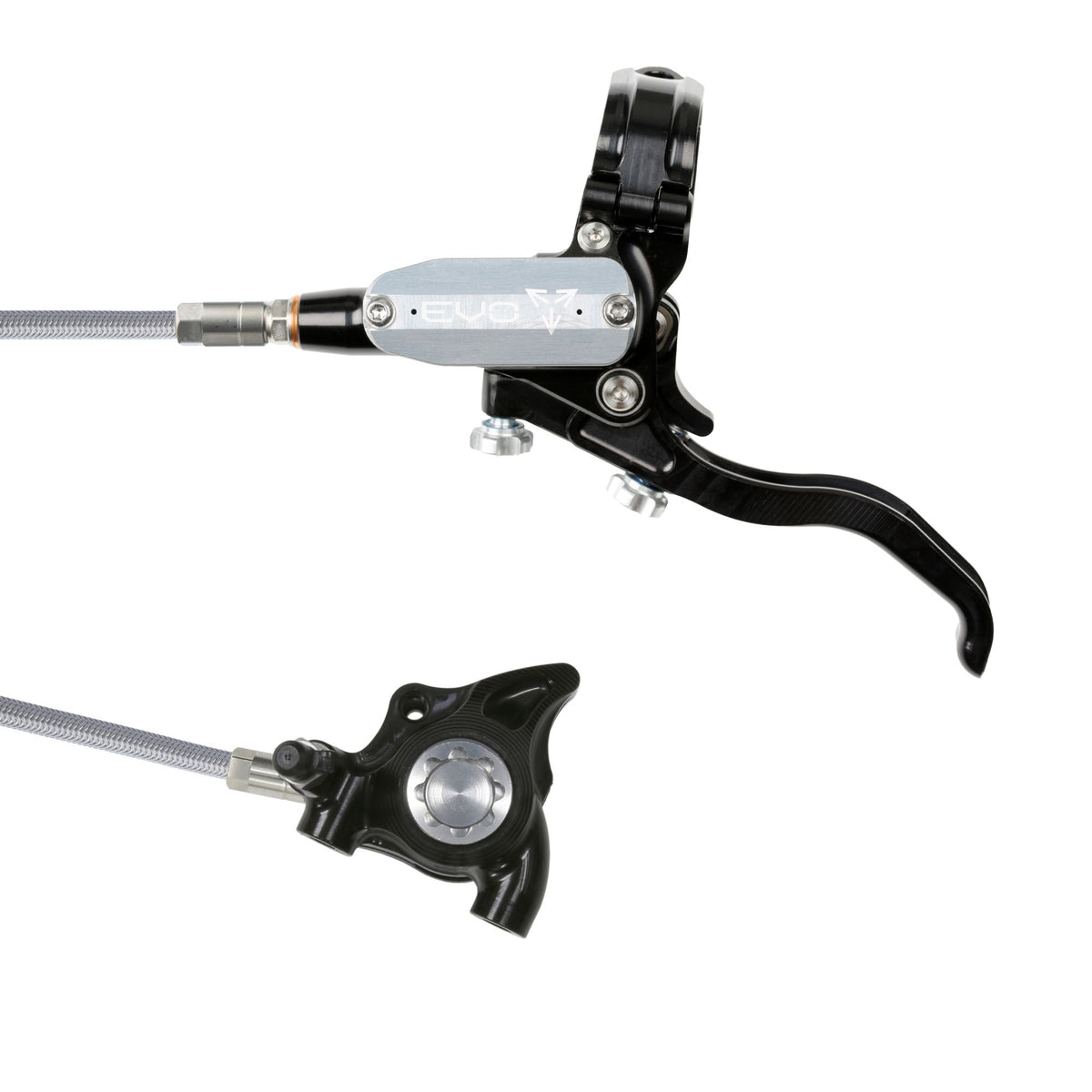 Hope Brake Evo X2 FM No Rotor Braided RH- Black/Silver