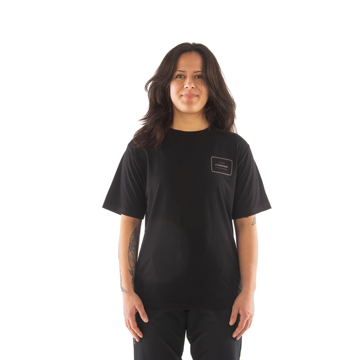 CHROMAG APPAREL EM TECH TEE WOMEN'S- LAYOUT BLACK