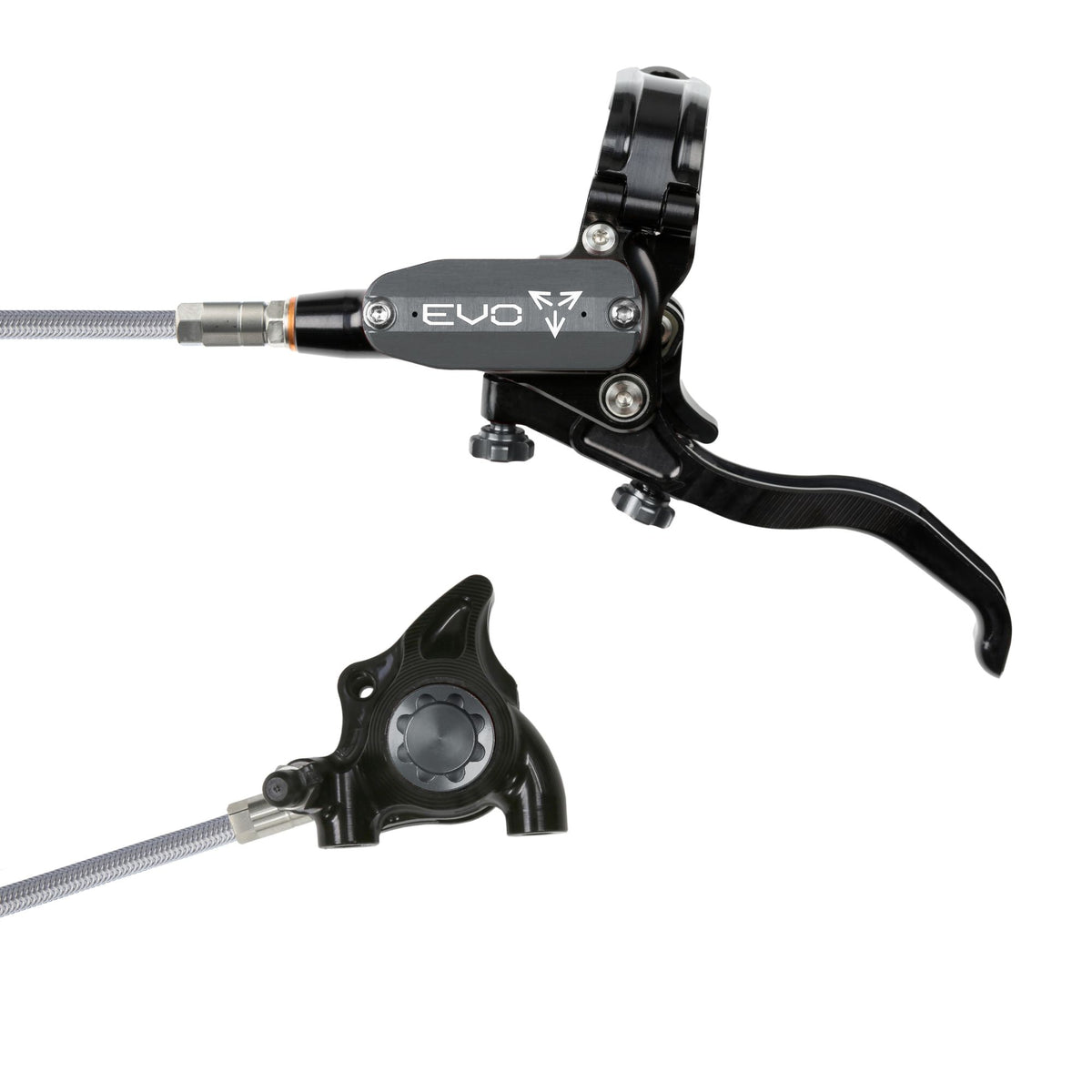 Hope Brake Evo X2 FM No Rotor Braided RH- Black/Smoke