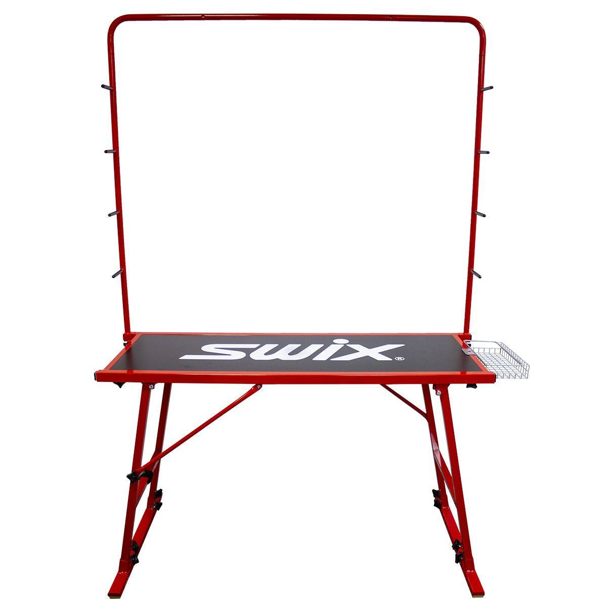 Ski rack for WC waxing table