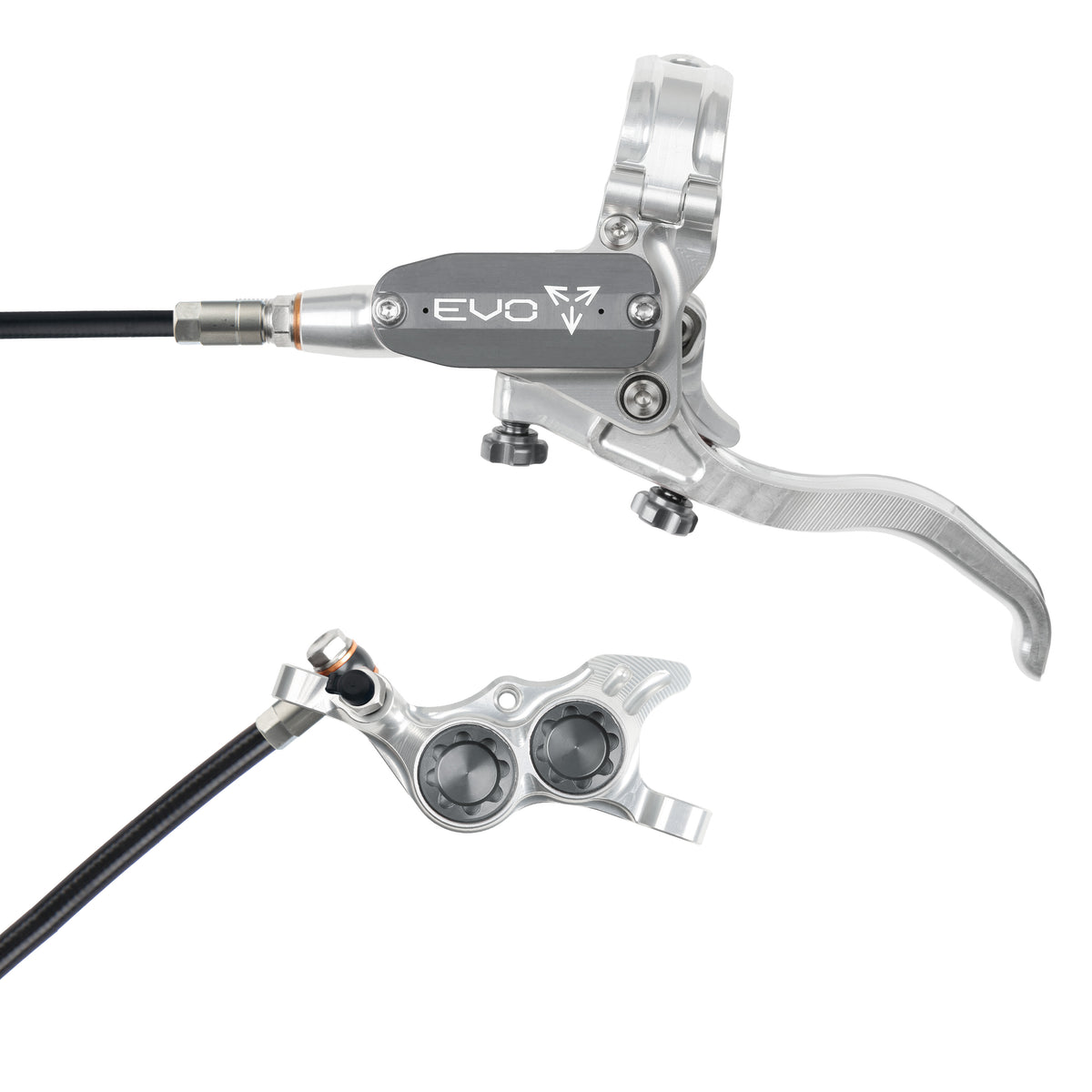 Hope Brake EVO TR4 No Rotor LH- Silver/Smoke