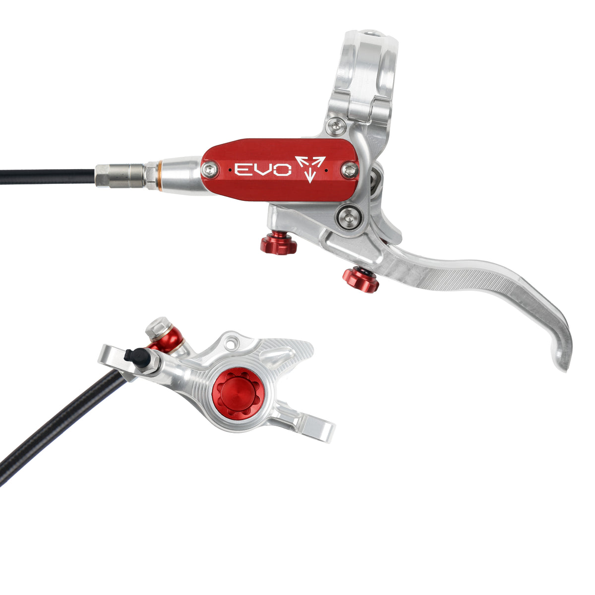 Hope Brake EVO X2 No Rotor LH- Silver/Red
