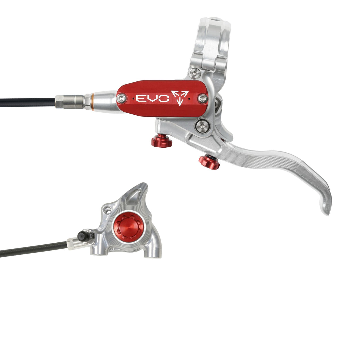 Hope Brake Evo X2 FM No Rotor RH- Silver/Red