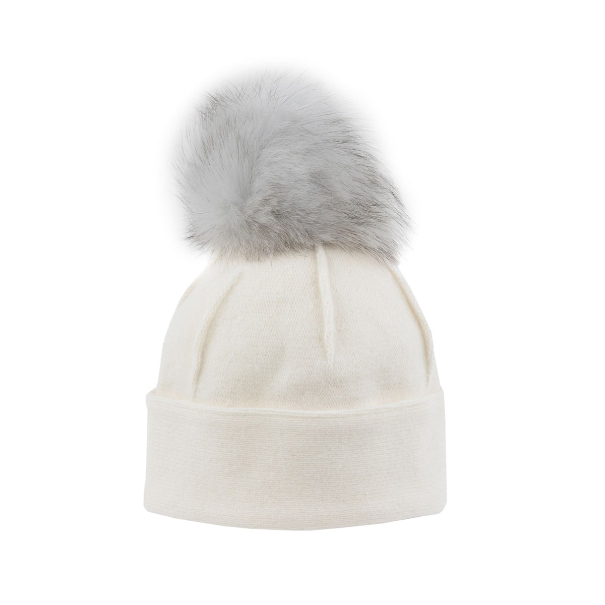 ORWEL-P ORMOS BONNET PLISSÉ AVEC POMPON EN FOURRURE RECYCLÉE
