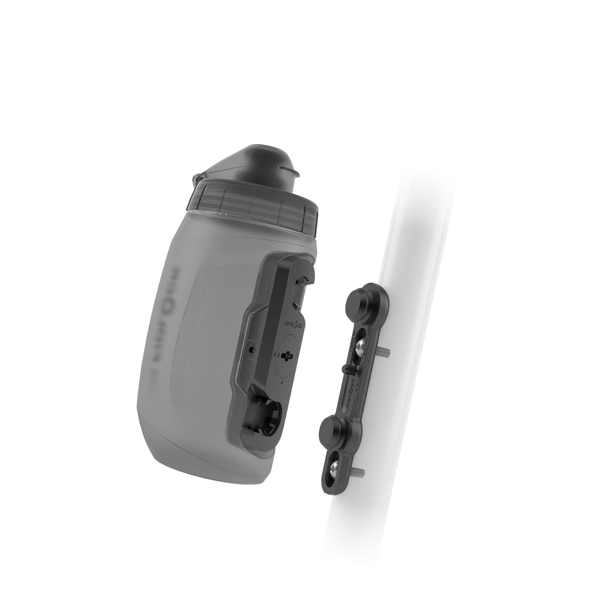 Fidlock bouteille antibactérienne Twist 450ml avec base de vélo - transparent-noir
