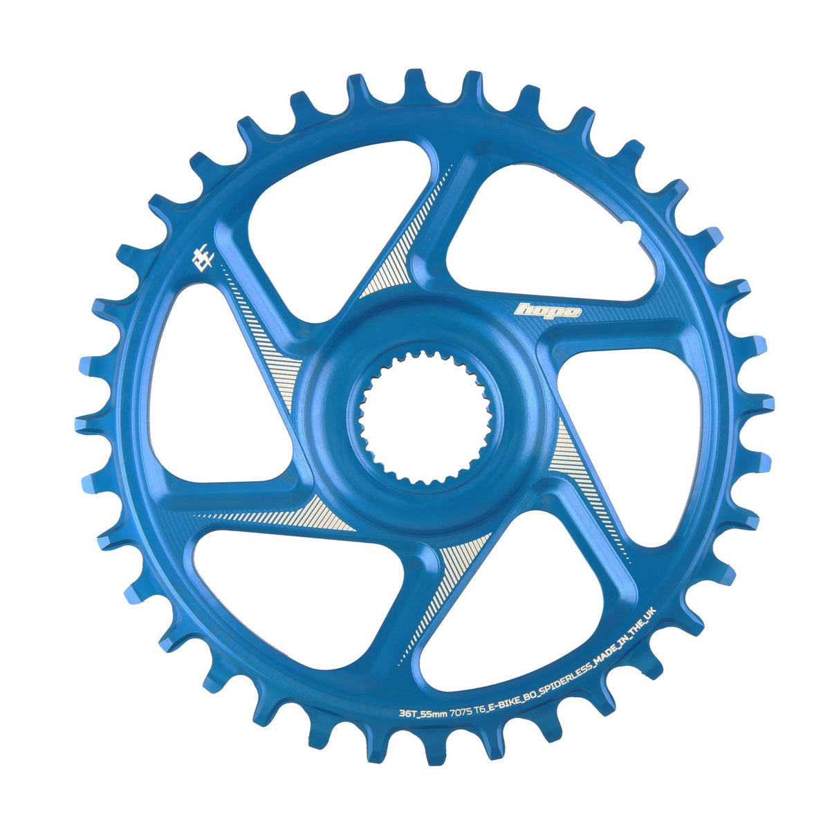 Hope - Plateau à montage direct 34T R22-pour vélo électrique Bow-Bleu