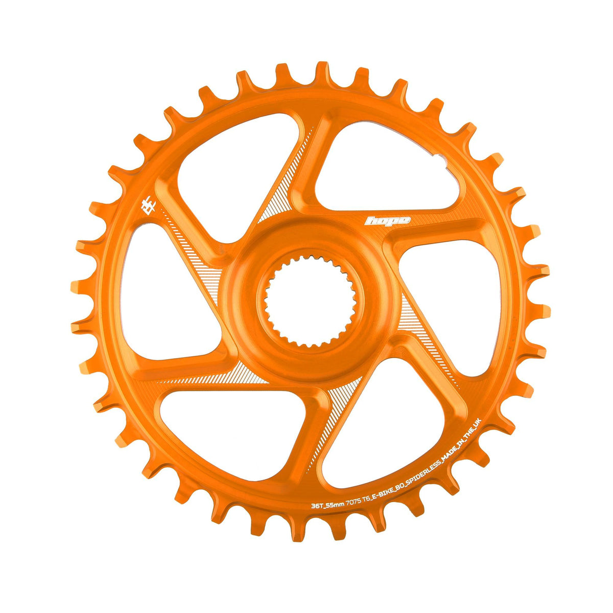 Hope - Plateau à montage direct 34T R22-pour vélo électrique Bow-Orange