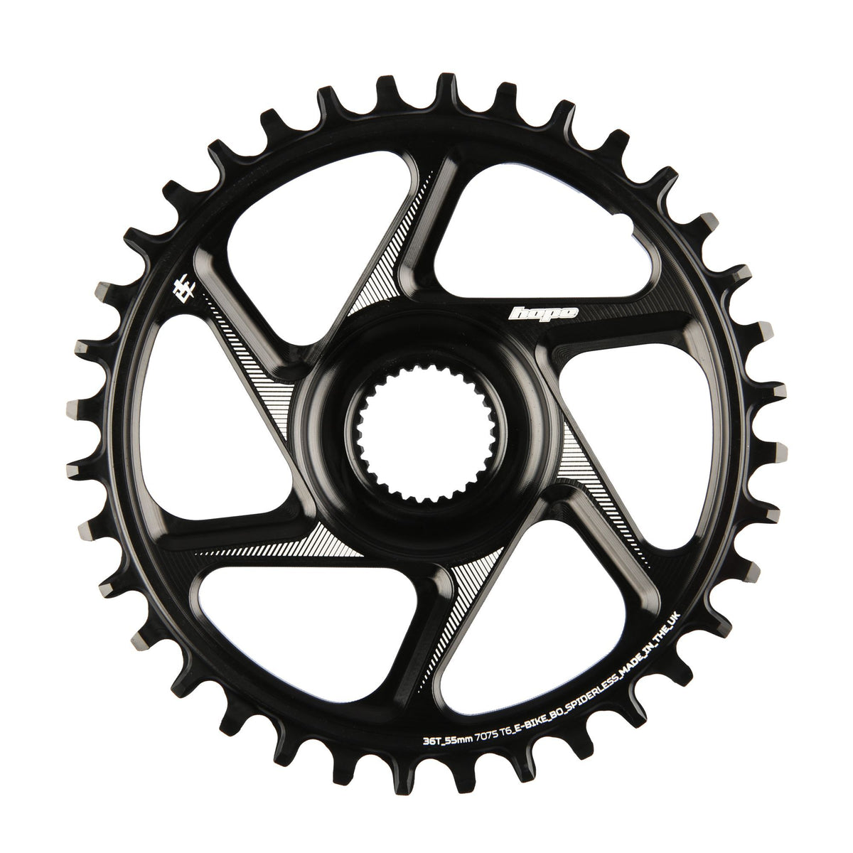Hope - Plateau à montage direct 34T R22-pour vélo électrique Bow-Noir