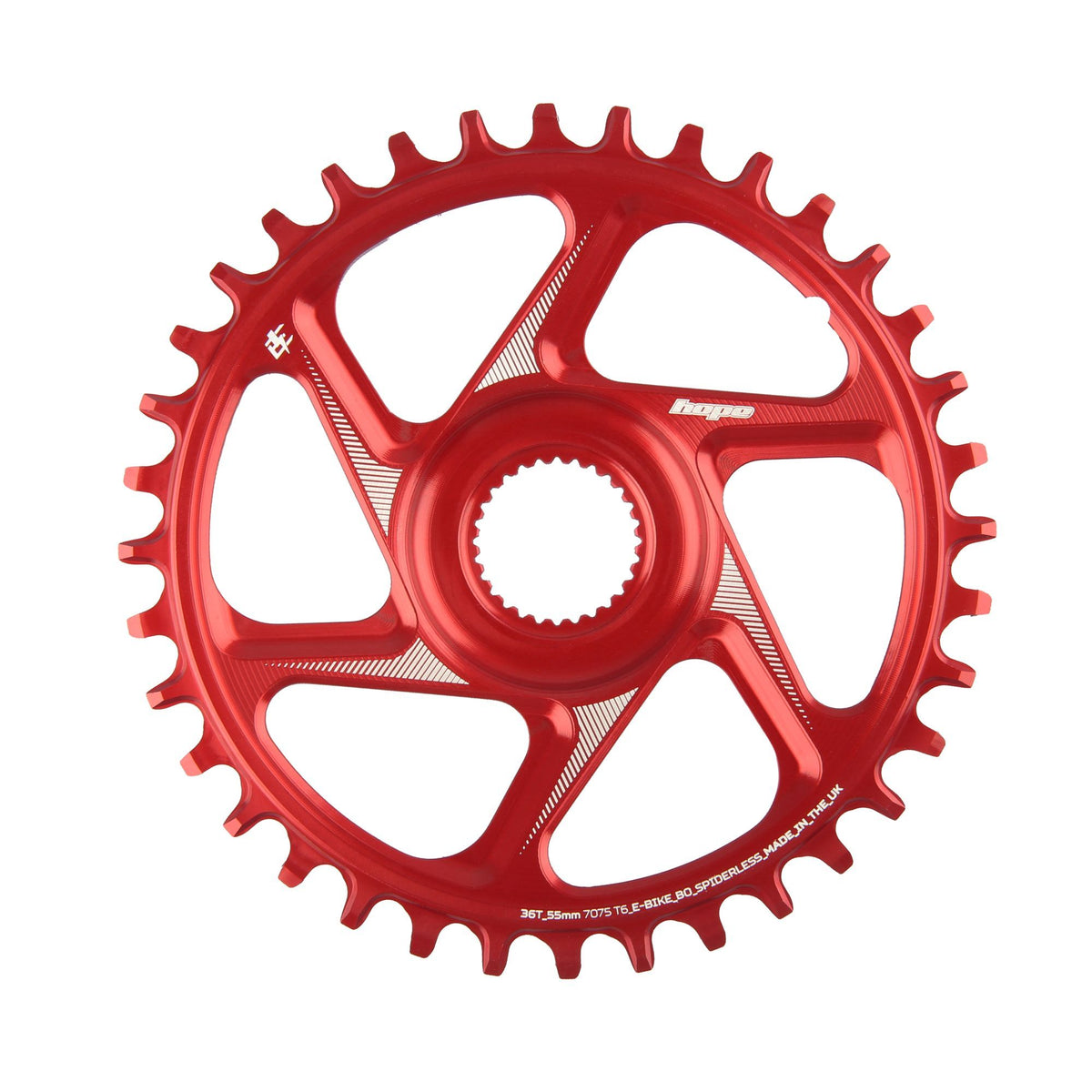 Hope - Plateau à montage direct 36T R22-pour vélo électrique Bow-Rouge