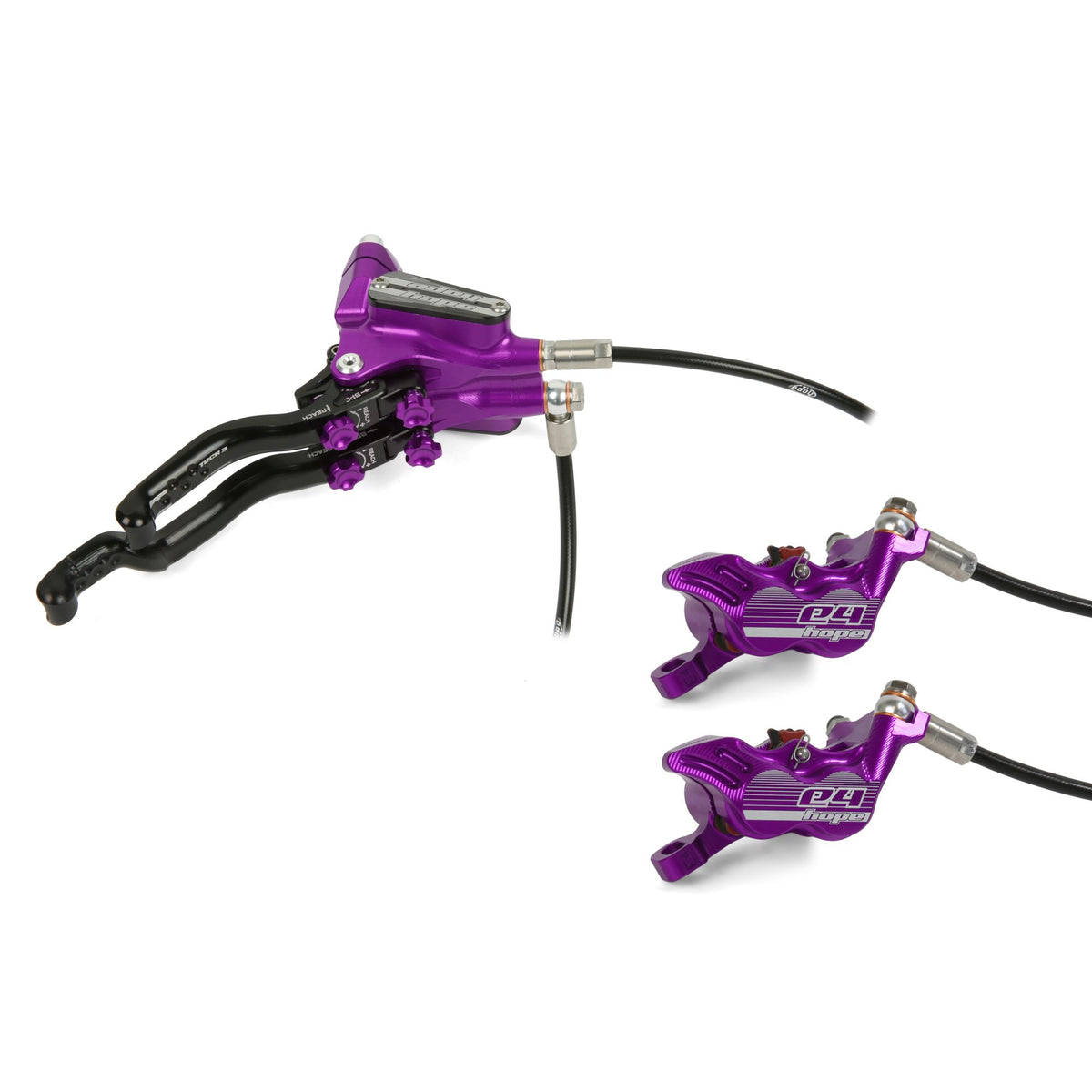 Hope Brake Tech 3 Duo E4 No Rotor RH Purple