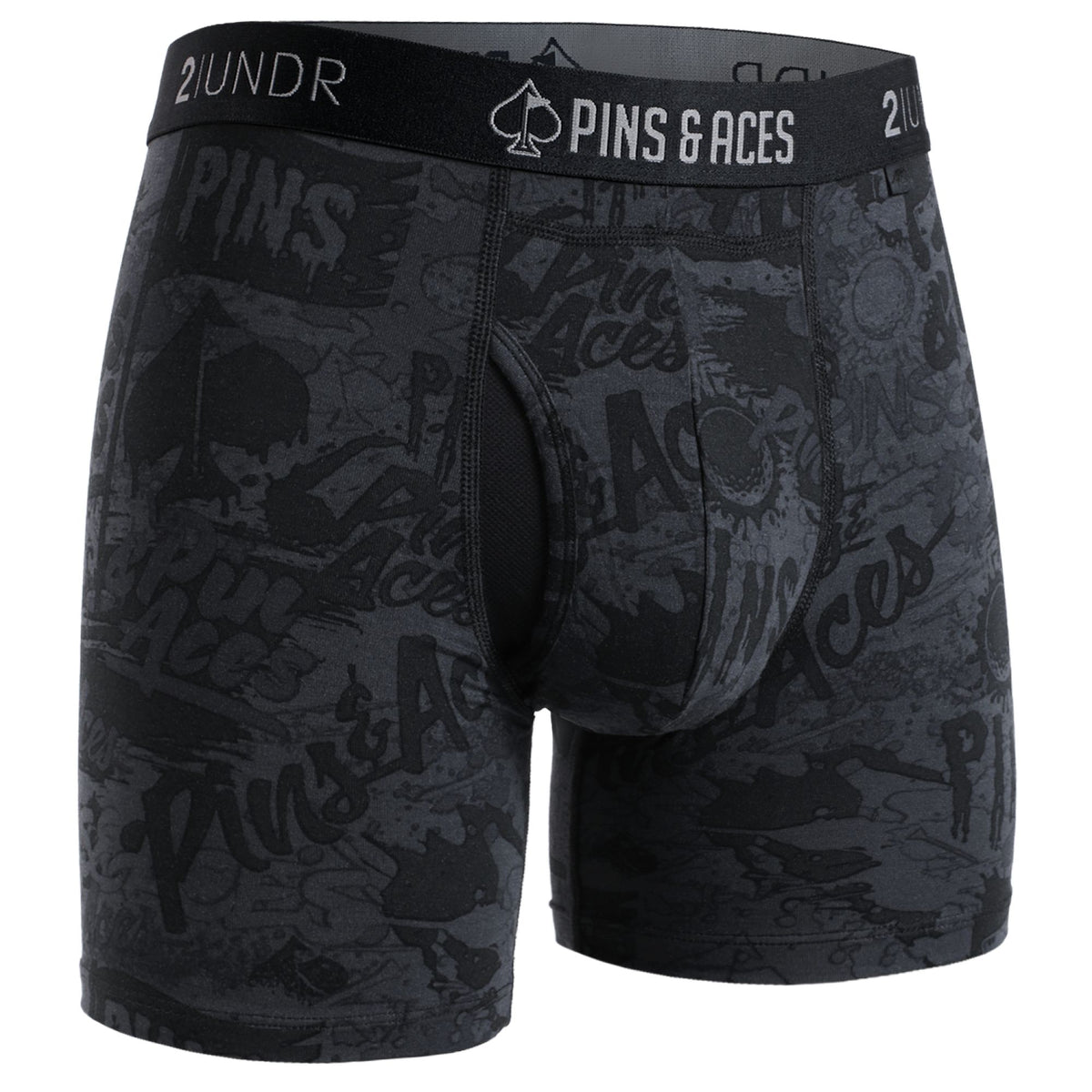 2UNDR x P&A Swing Shift 6'' Box Briefs- Graffiti Splatter