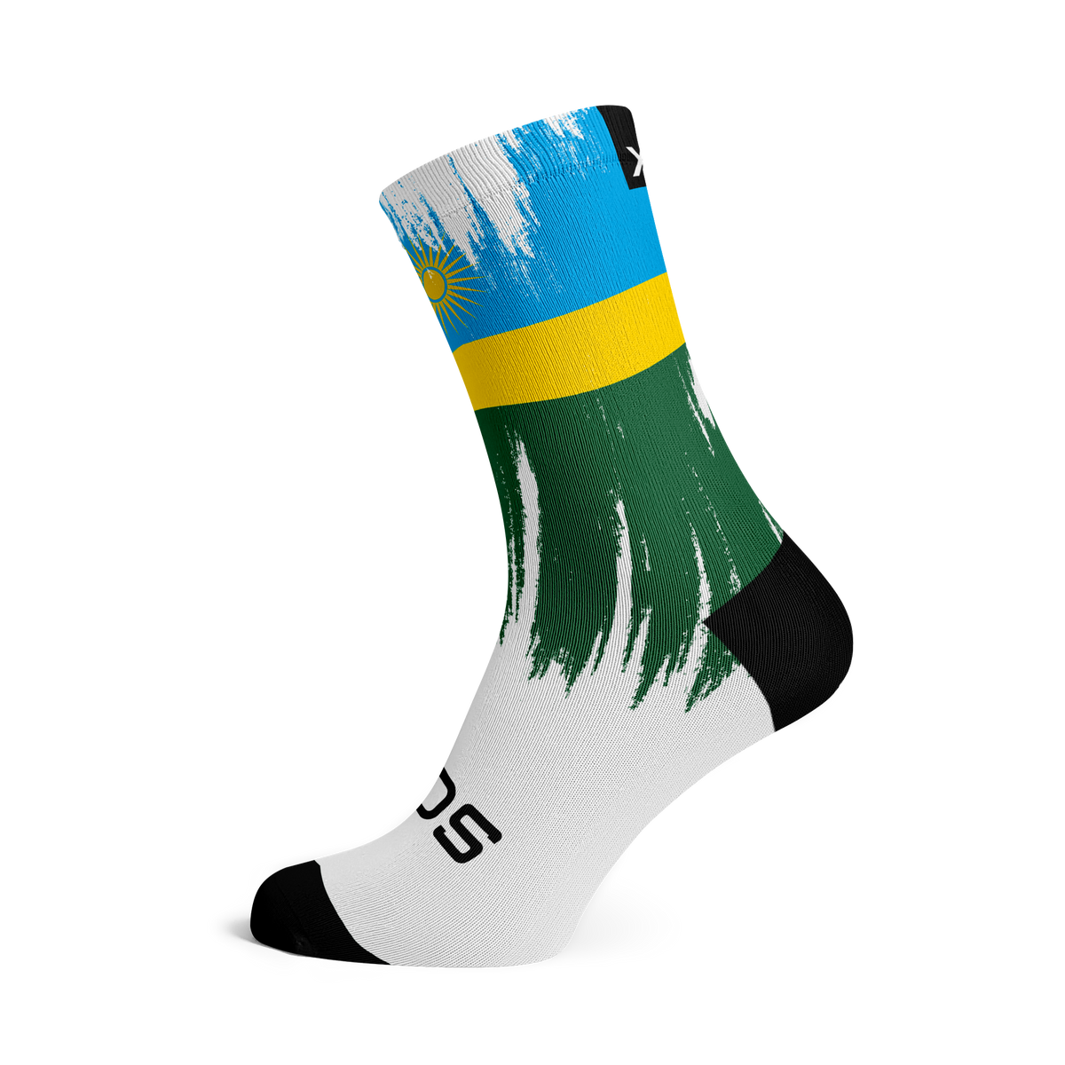 Rwanda Splash Flag Socks
