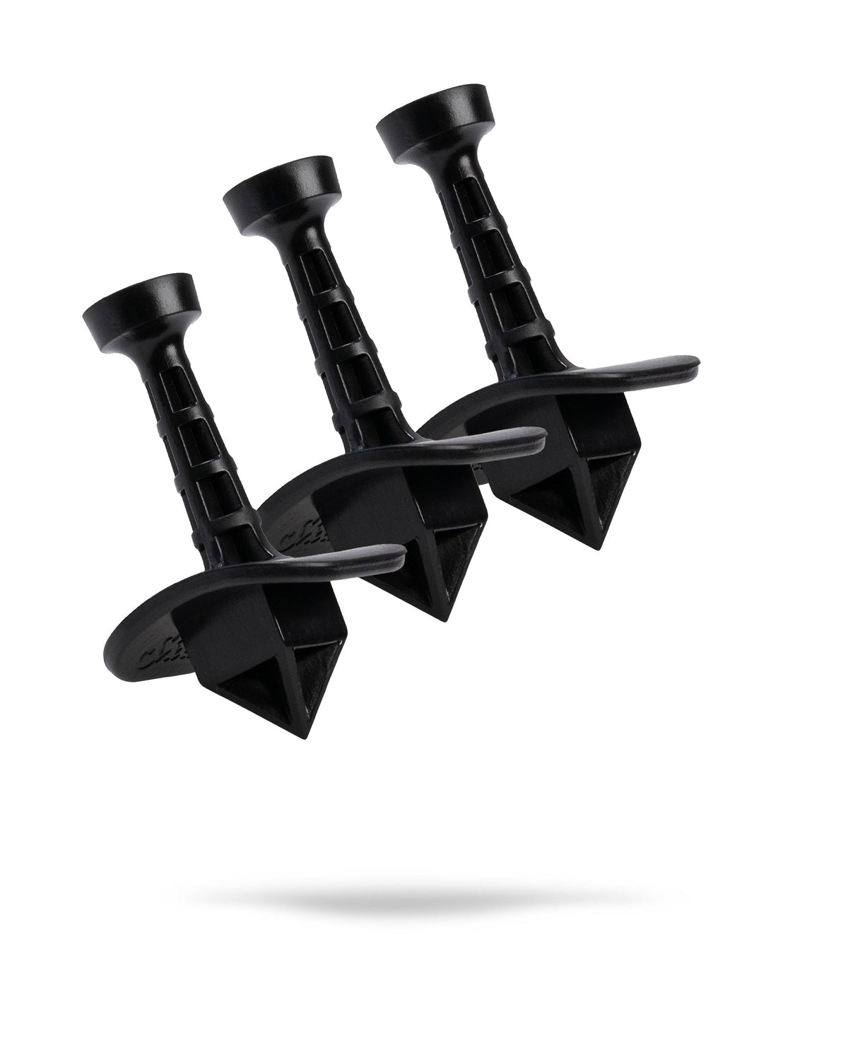 Black Shottee Golf Tee 3-pack displayed in packaging.