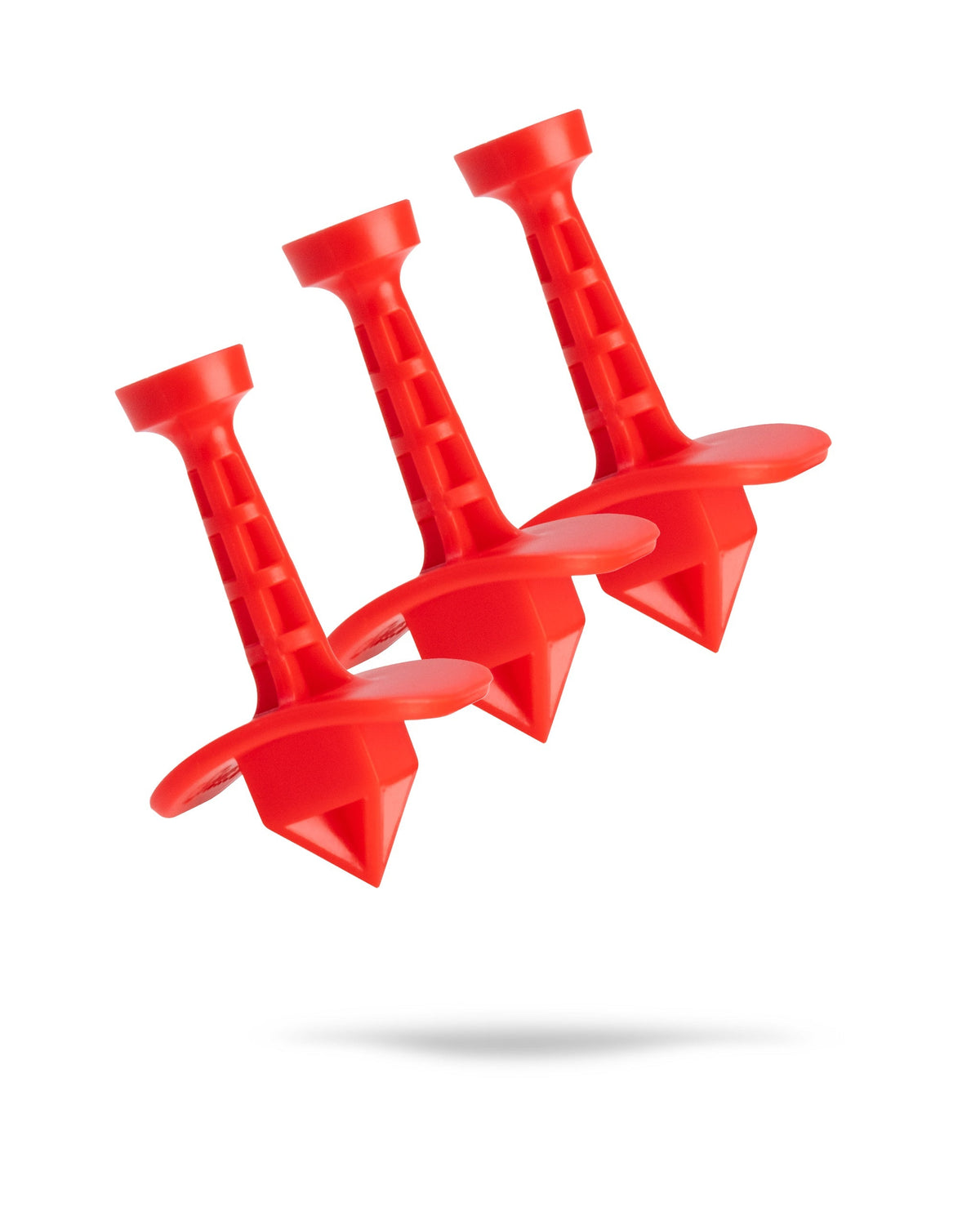 "Shottee Golf Tee Red 3 Pack showcasing three red golf tees designed for enhanced performance."