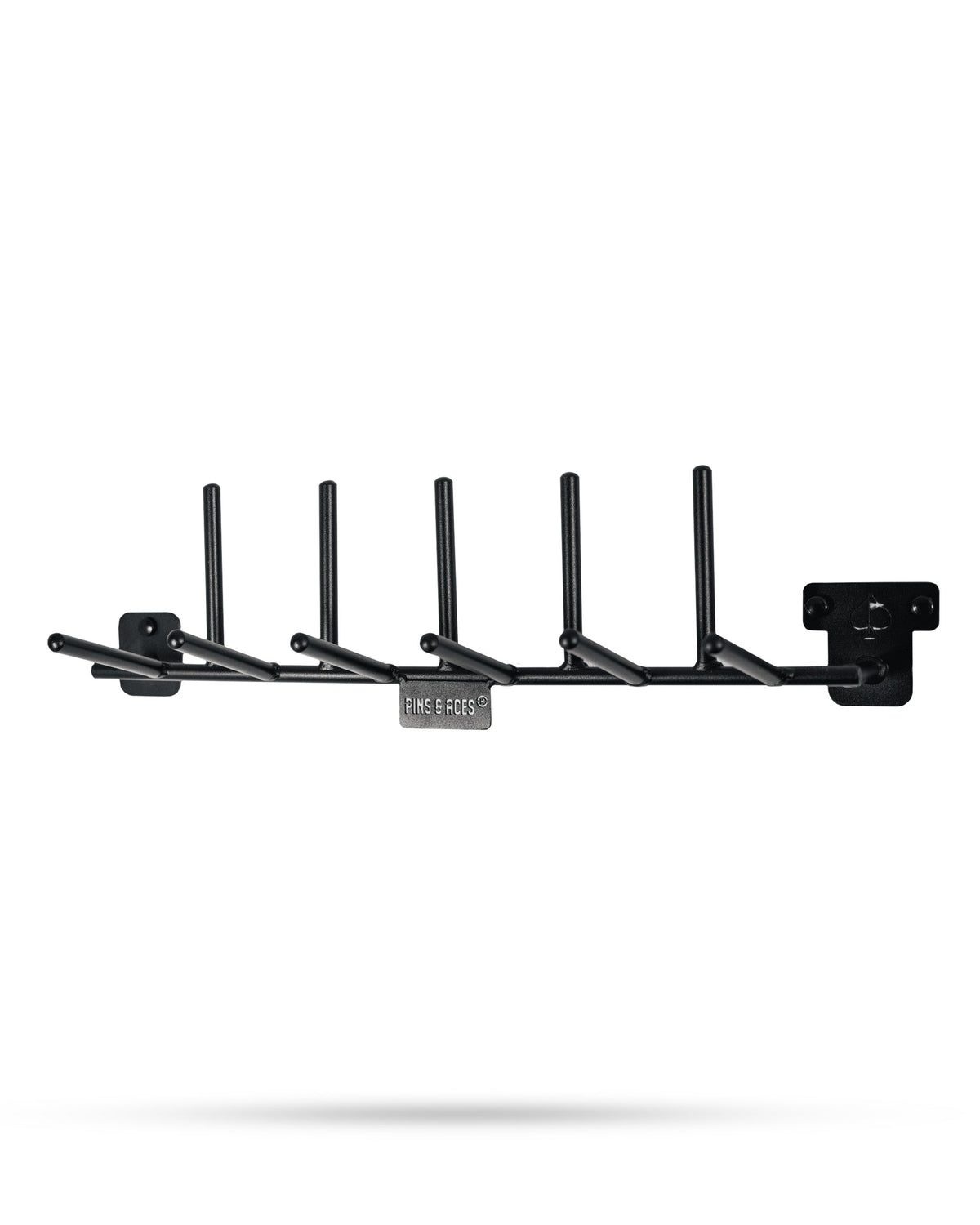 Compact Headcover Rack displaying a sleek, multi-slot design for organizing golf headcovers, featuring a modern finish and space-saving structure.