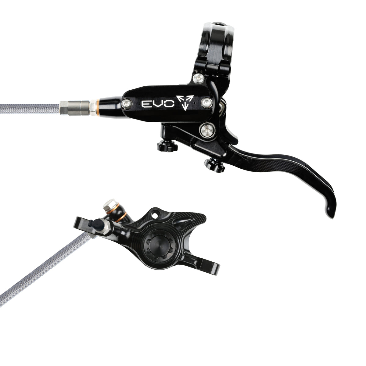 Hope Brake EVO X2 No Rotor BRAIDED LH- Black/Black