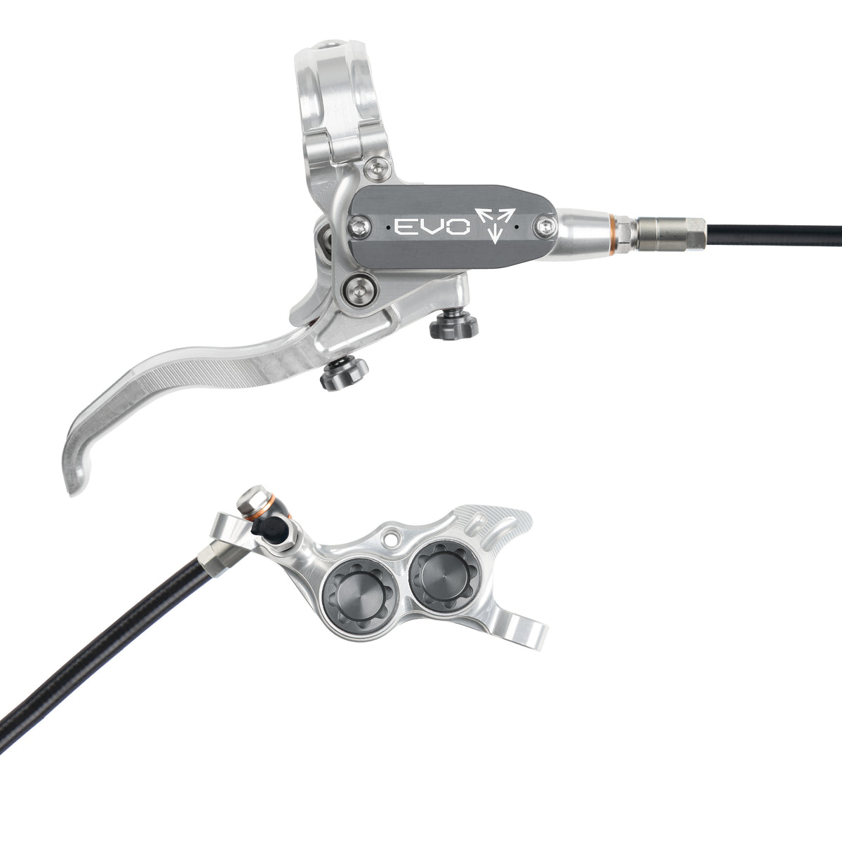 Hope Brake EVO TR4 No Rotor RH- Silver/Smoke