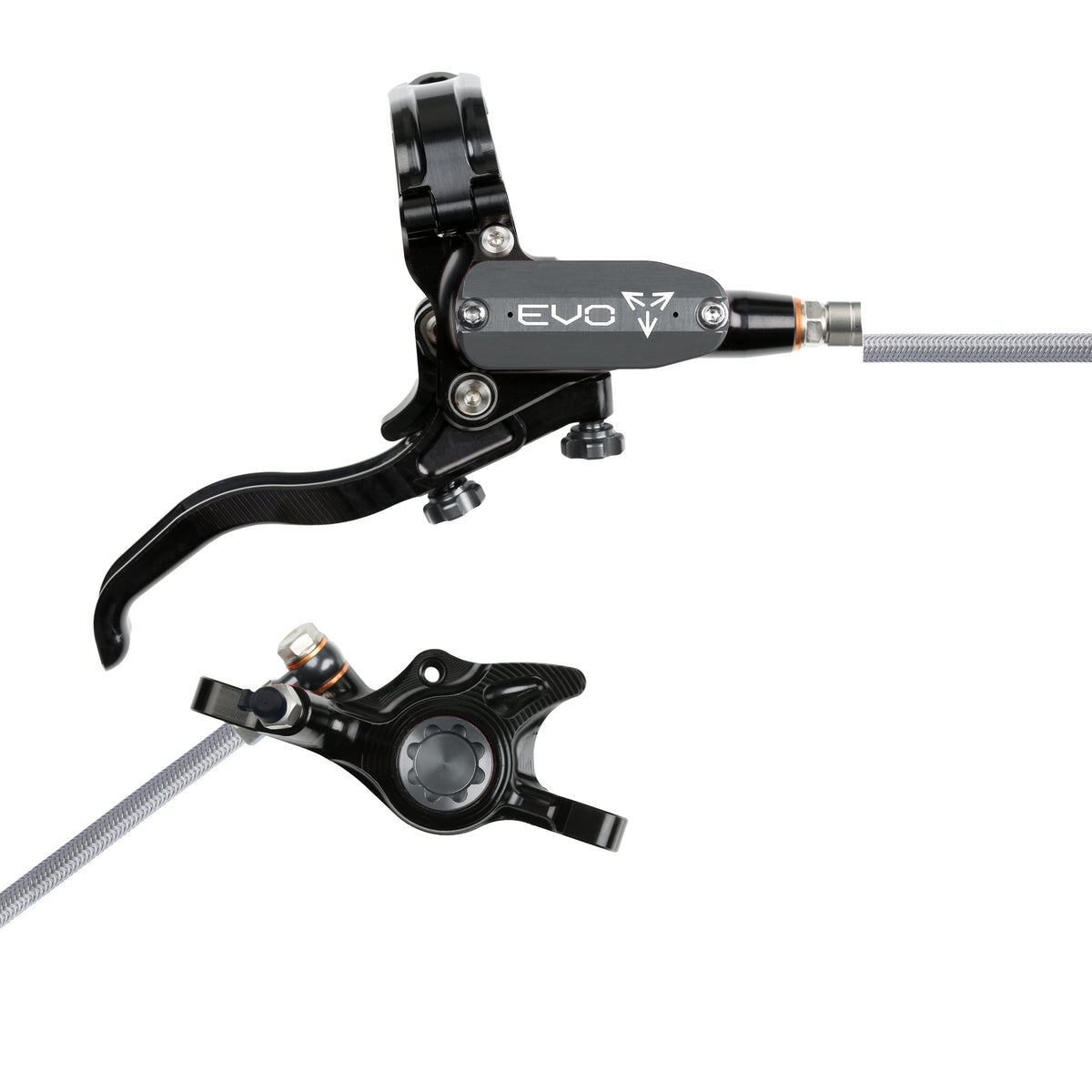 Hope Brake EVO X2 No Rotor BRAIDED RH- Black/Smoke