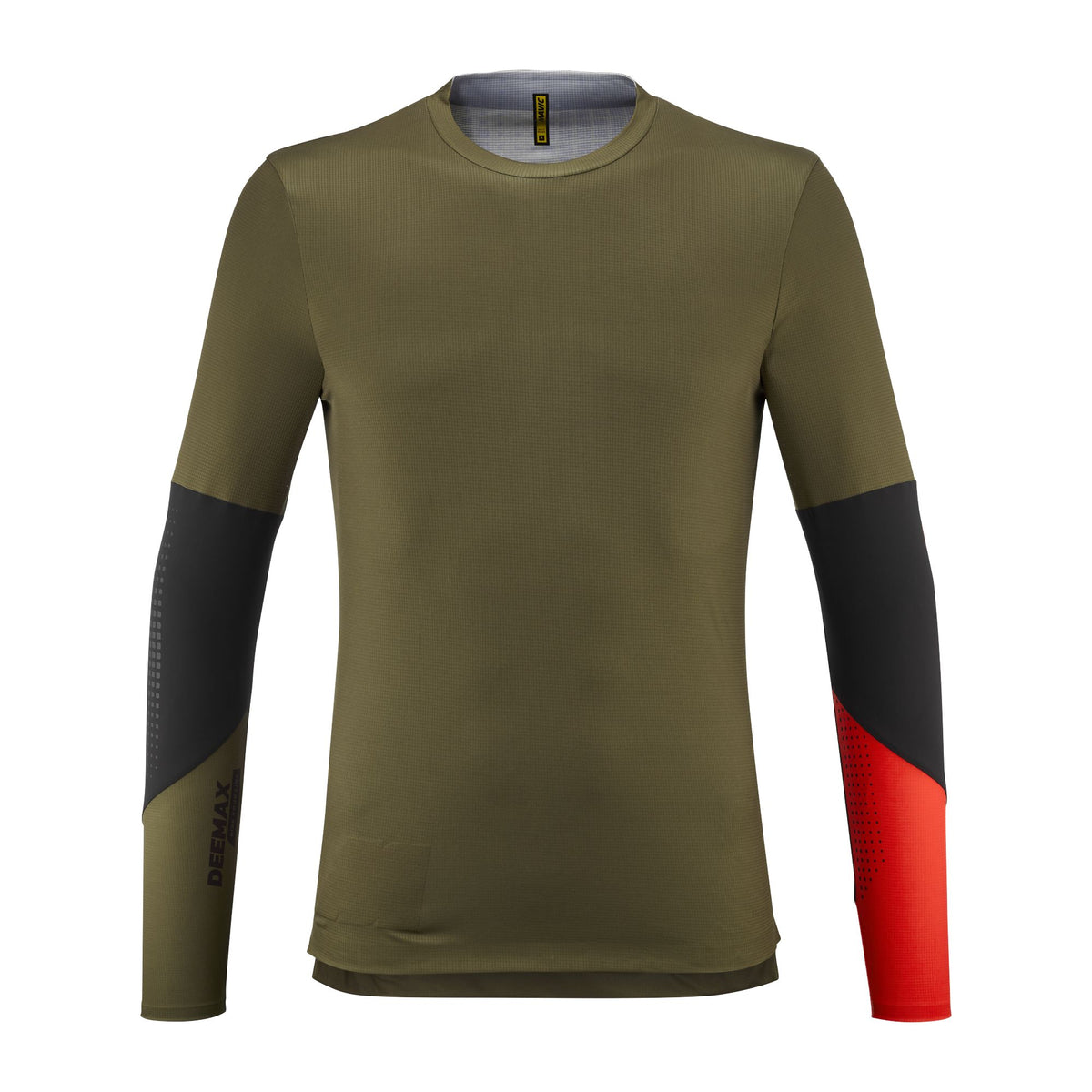 Mavic - maillot pour hommes Deemax Enduro Pro à manches longues- Olive-Orange pimenté