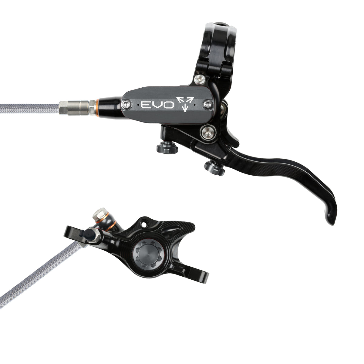 Hope Brake EVO X2 No Rotor BRAIDED LH- Black/Smoke
