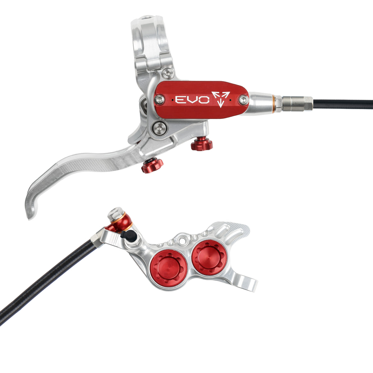 Hope Brake EVO GR4 No Rotor RH- Silver/Red