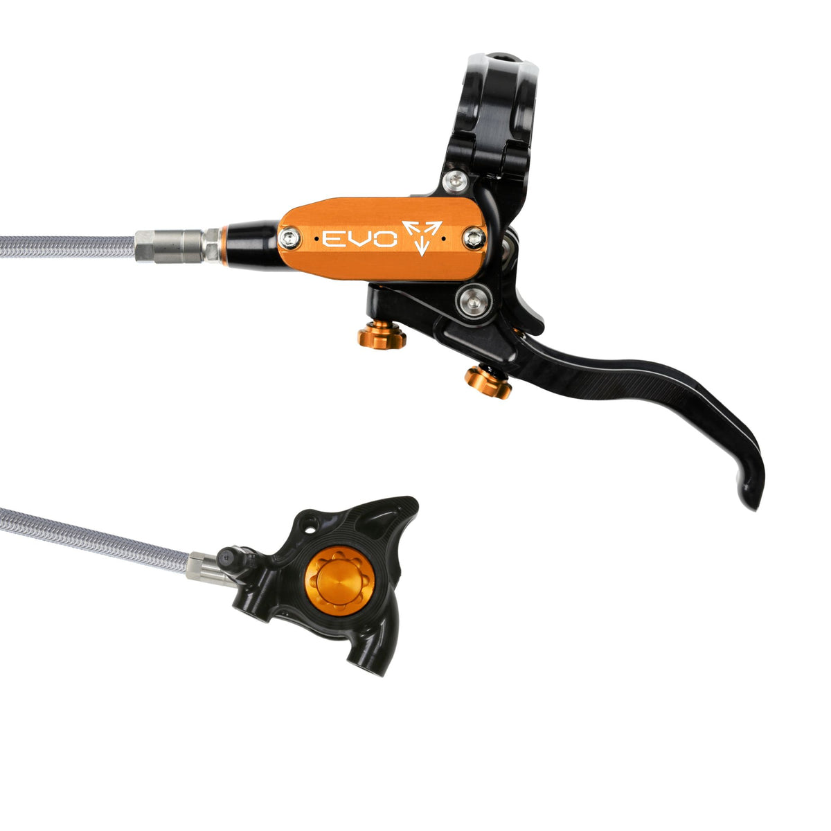 Hope Brake Evo X2 FM No Rotor Braided RH- Black/Orange
