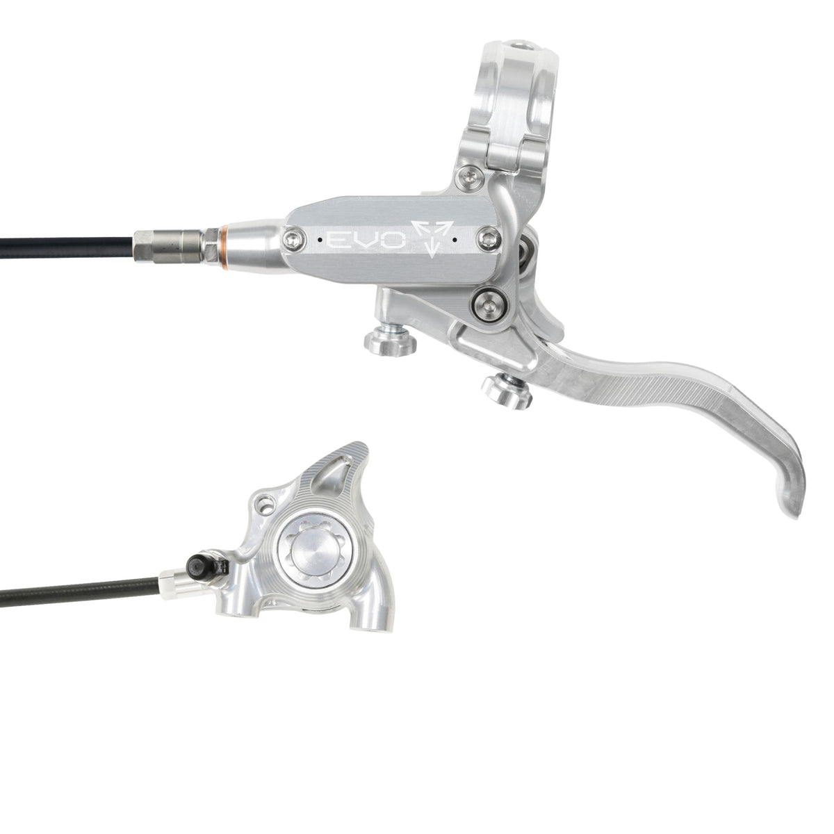 Hope Brake Evo X2 FM No Rotor Braided RH- Silver/Silver