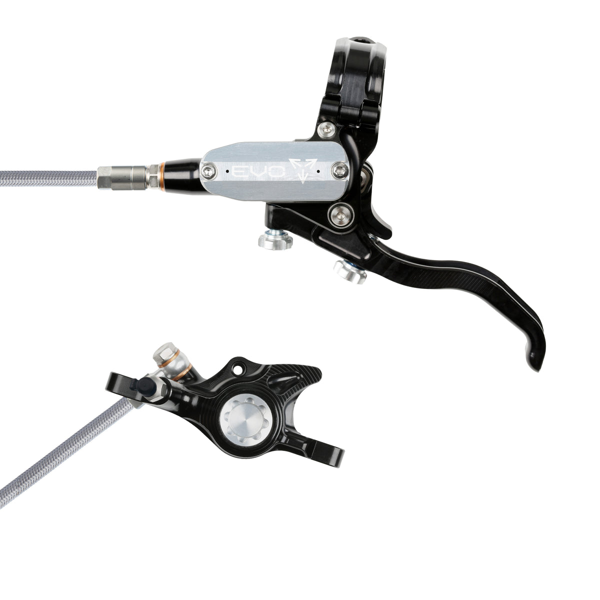 Hope Brake EVO X2 No Rotor BRAIDED LH- Black/Silver