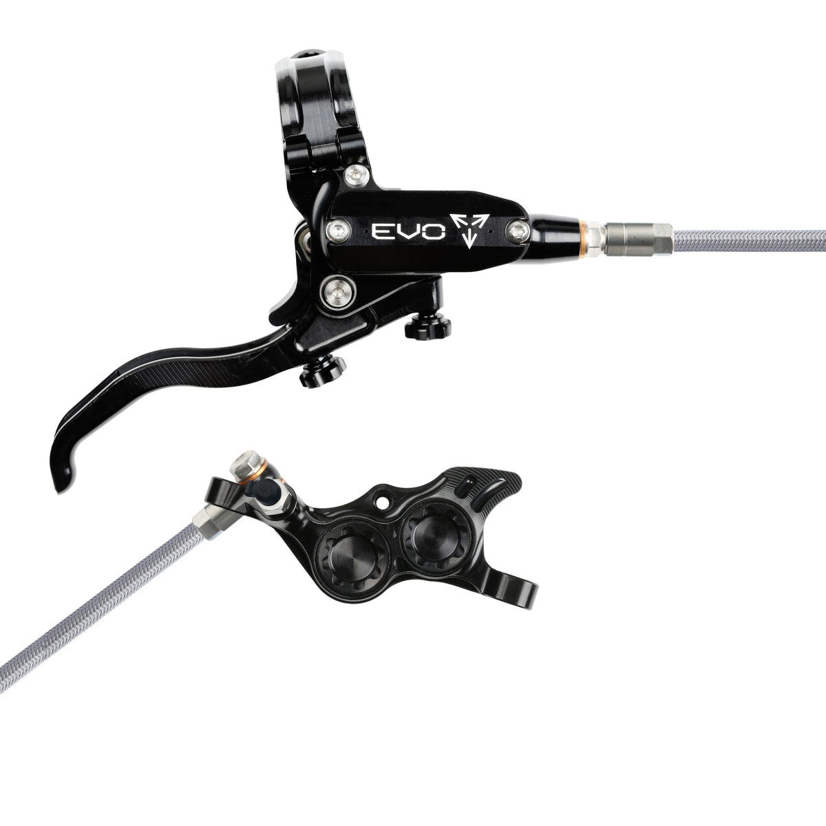 Hope Brake EVO TR4 No Rotor BRAIDED RH- Black/Black