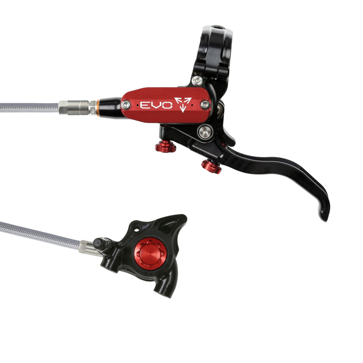 Hope Brake Evo X2 FM No Rotor Braided LH- Black/Red