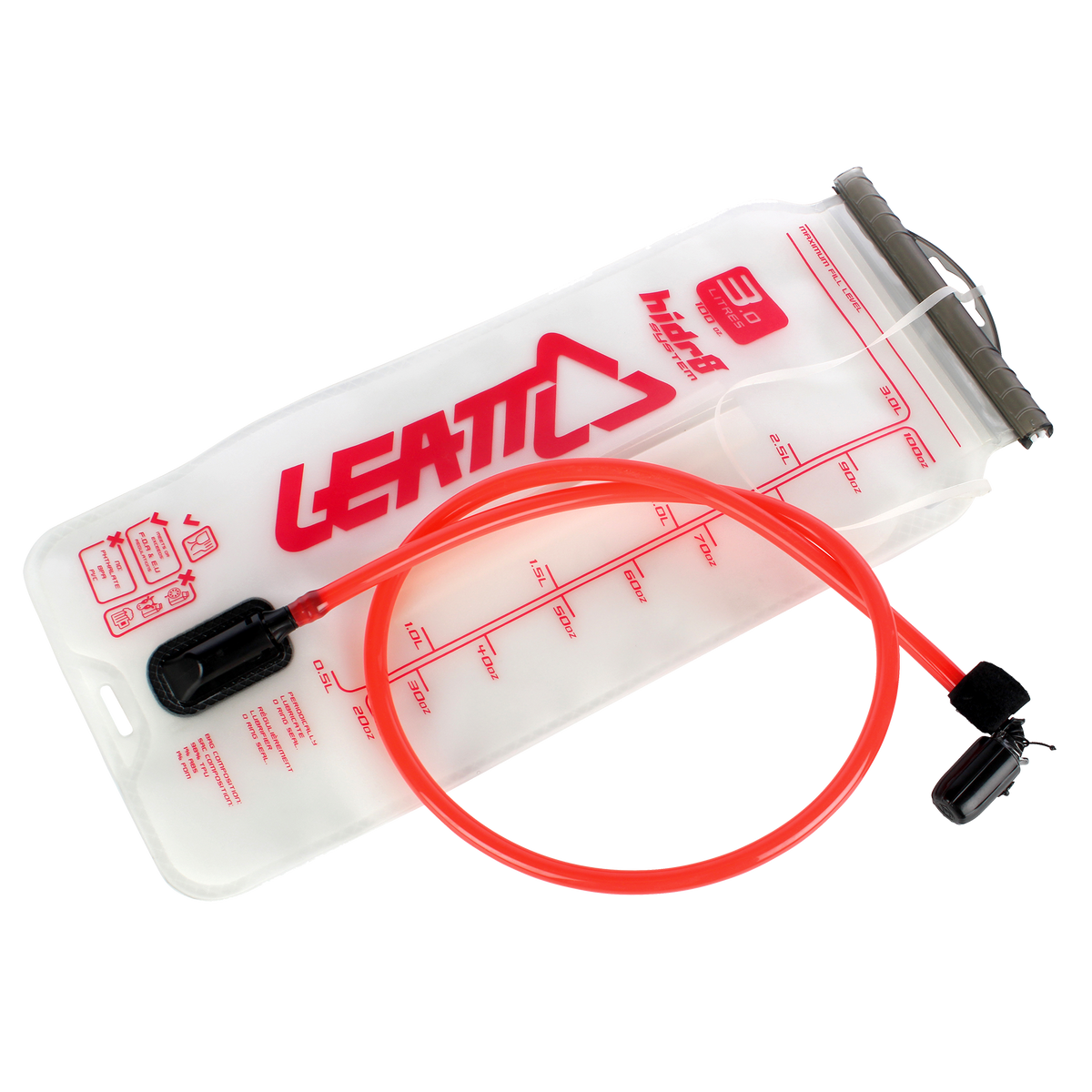 LEATT Bladder Flat CleanTech 3L (100oz) w tube and bite valve
