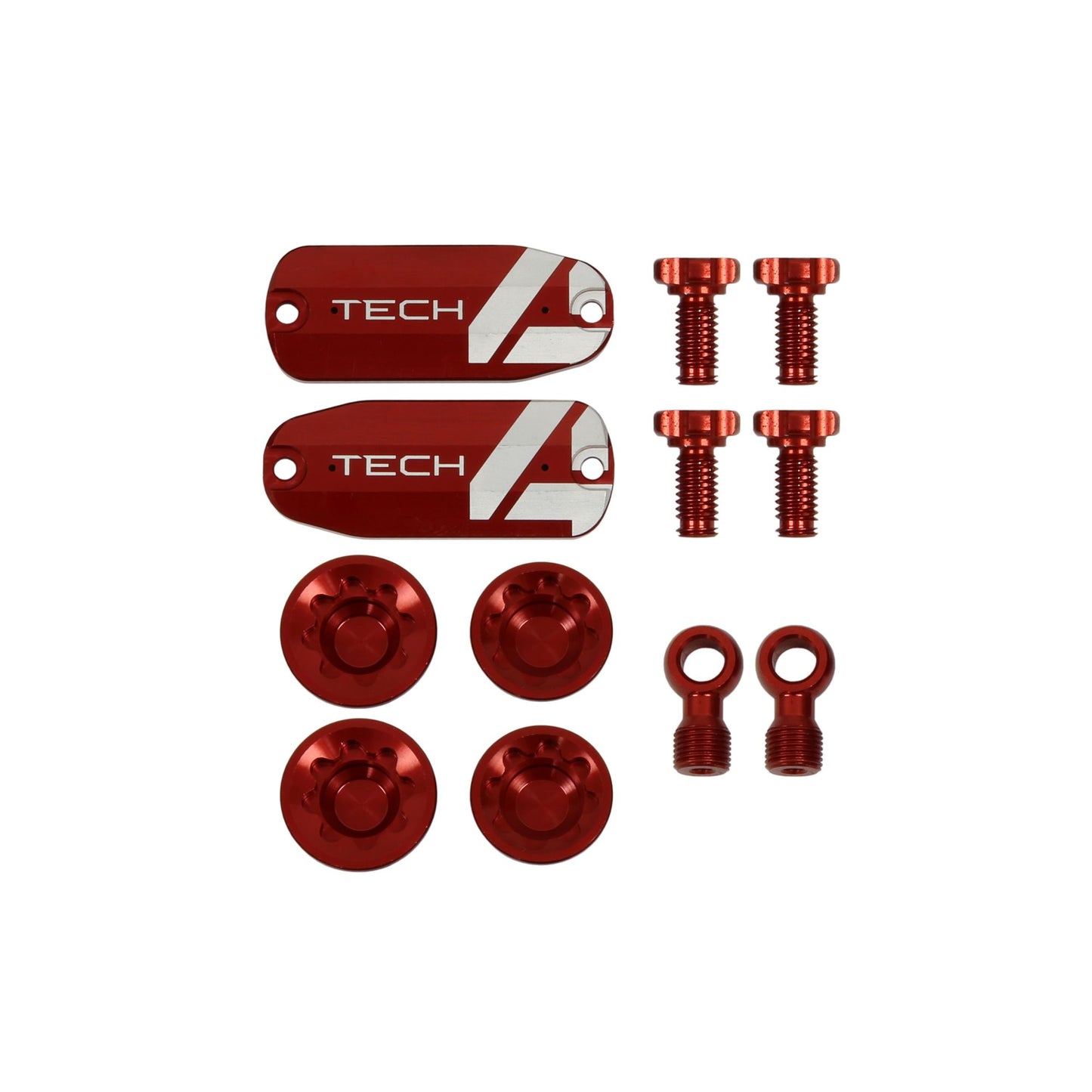 Hope Part Brake Tech 4 V4 Custom Kit Pair Red