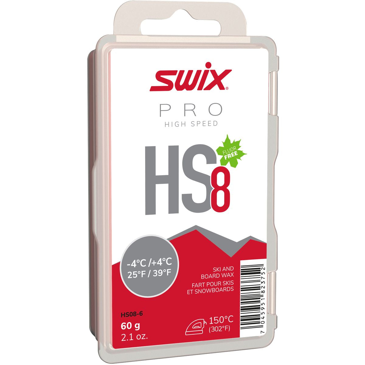 Cire de glisse HS8 rouge, 60g
