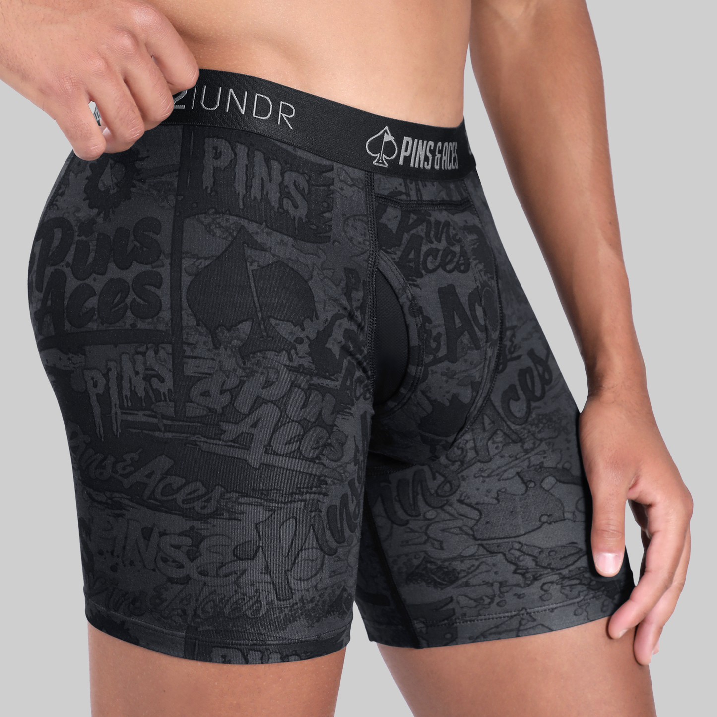 2UNDR x P&A Swing Shift 6'' Box Briefs- Graffiti Splatter