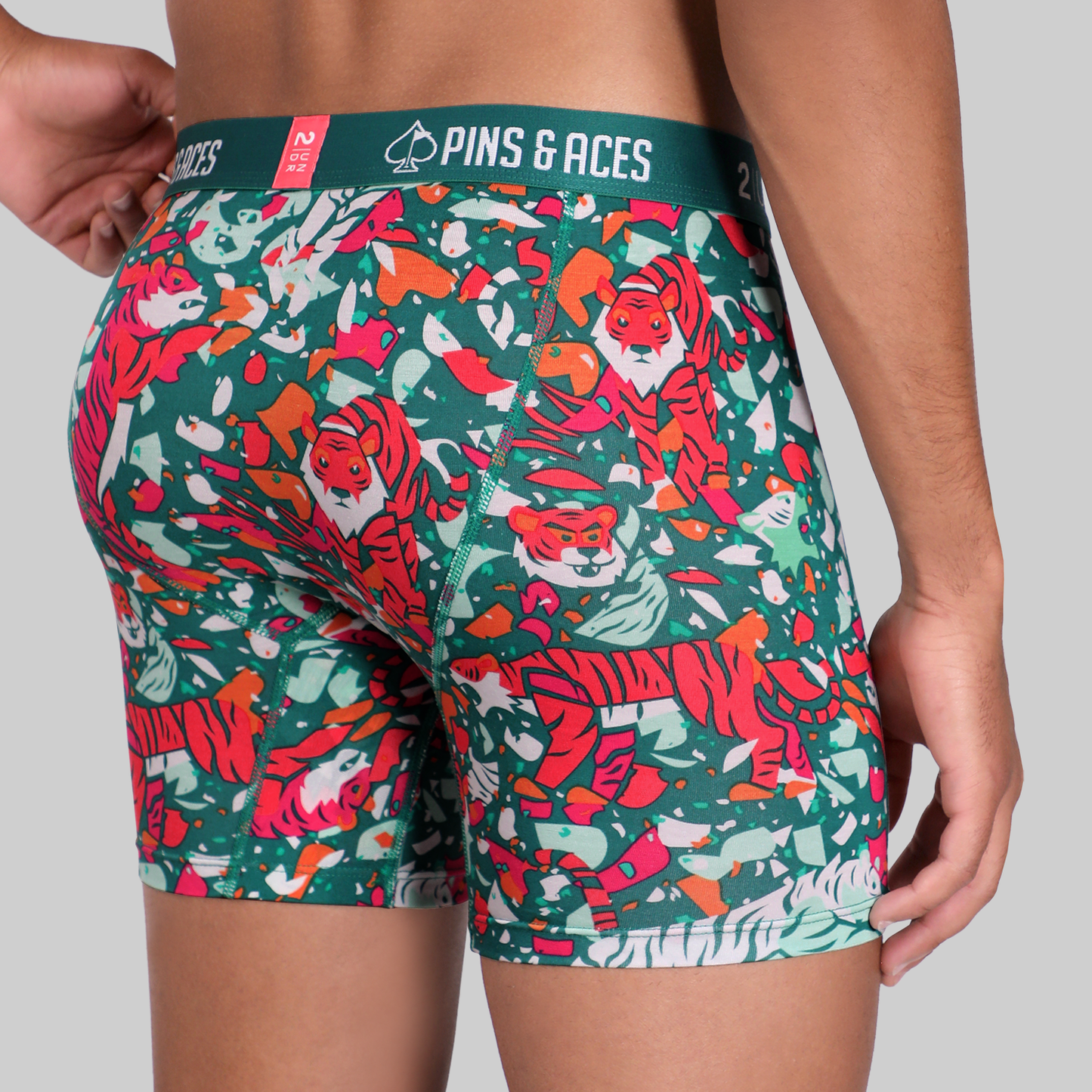 2UNDR x P&A Swing Shift 6'' Box Briefs- Tiger Shatter