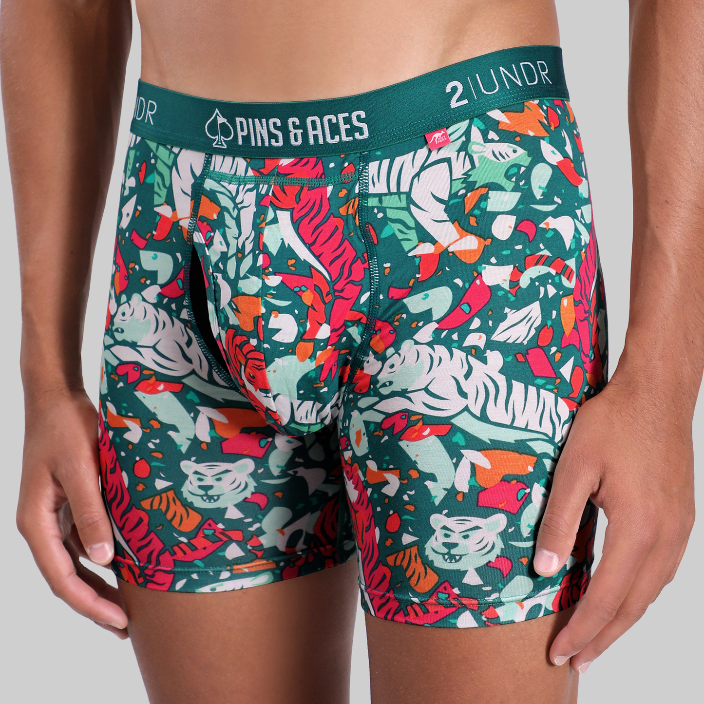 2UNDR x P&A Swing Shift 6'' Box Briefs (3 Pack)- Graffiti Splatter, Tiger Shatter & Palm Drip