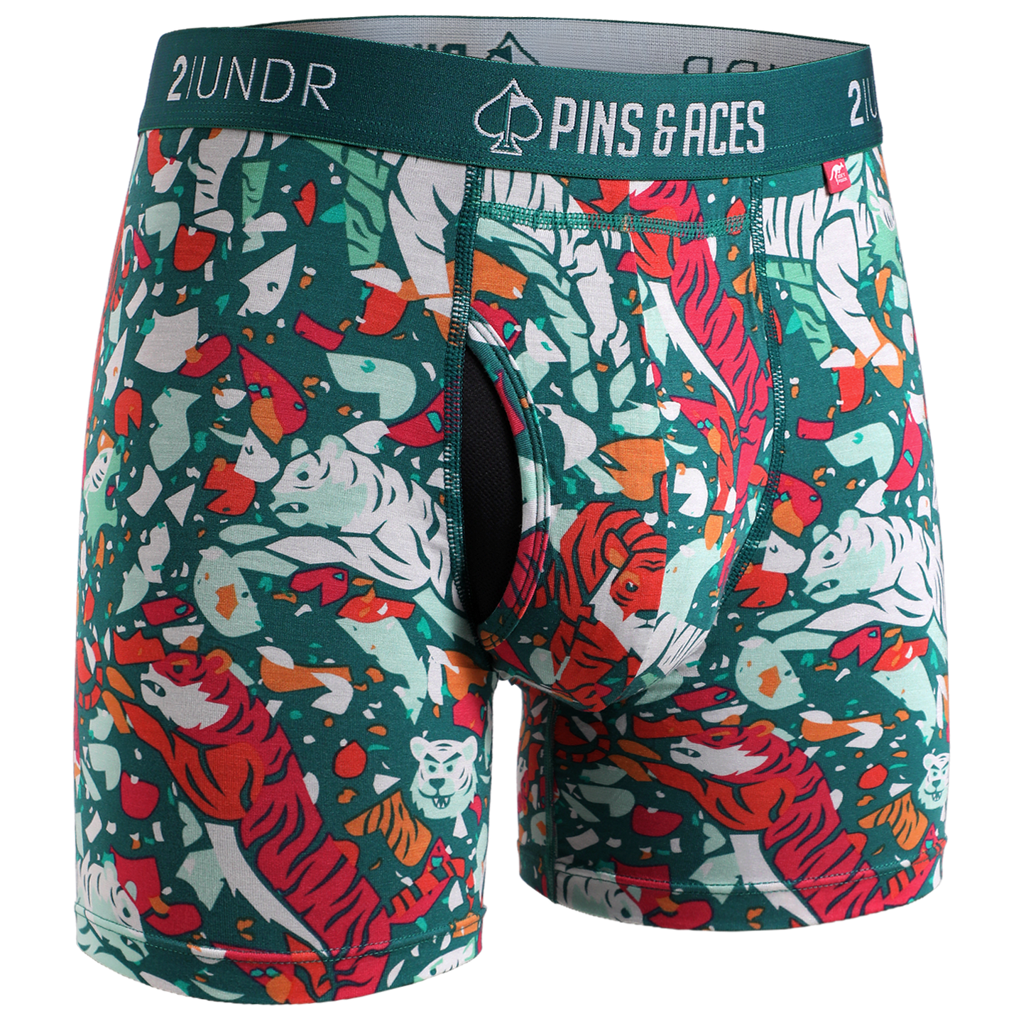 2UNDR x P&A Swing Shift 6'' Box Briefs- Tiger Shatter
