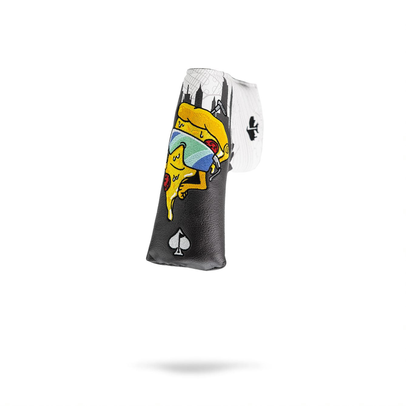 Bold Shady Slice Blade Putter Cover featuring vibrant graphics and a sleek design, perfect for stylish golfers.