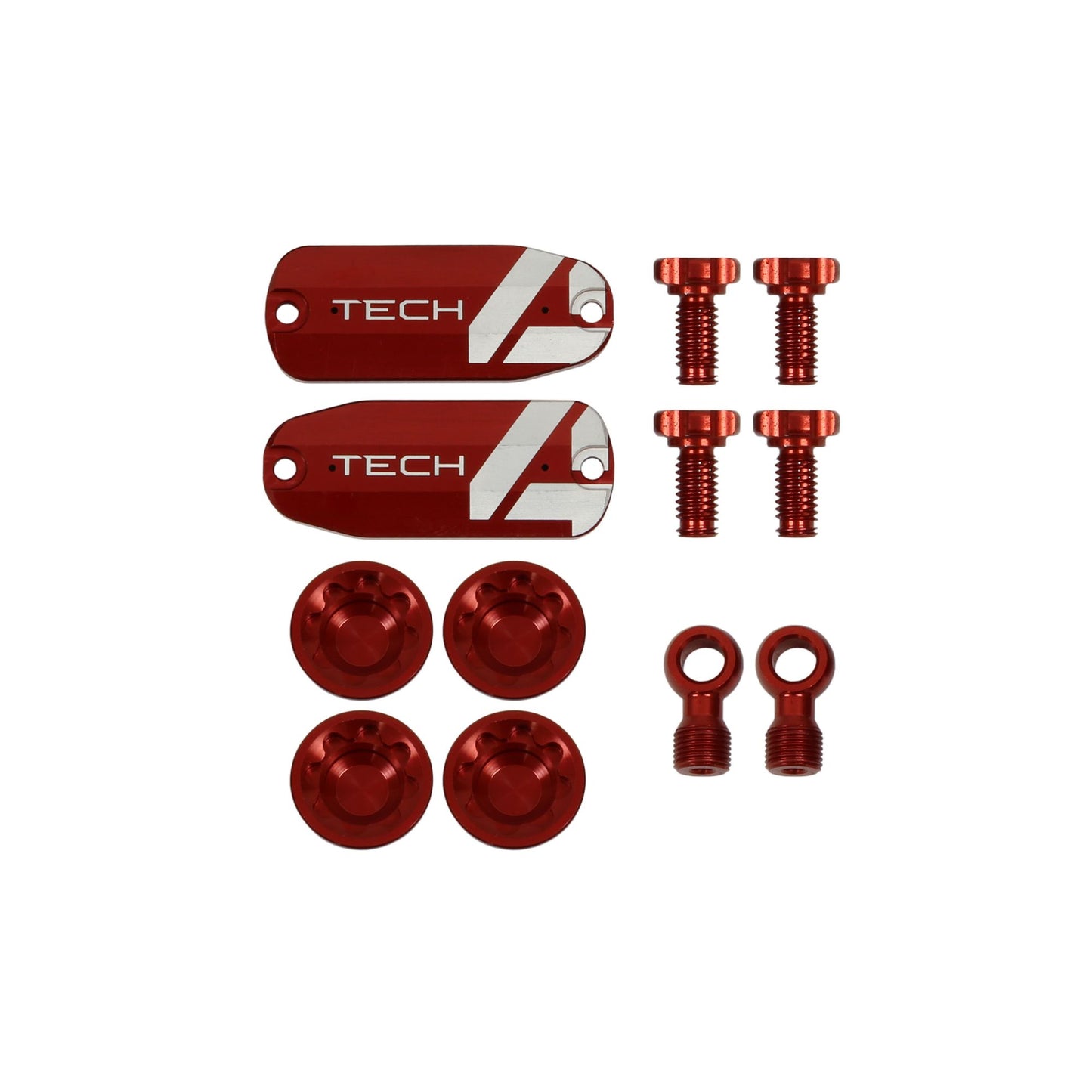 Hope Part Brake Tech 4 E4 Custom Kit Pair Red