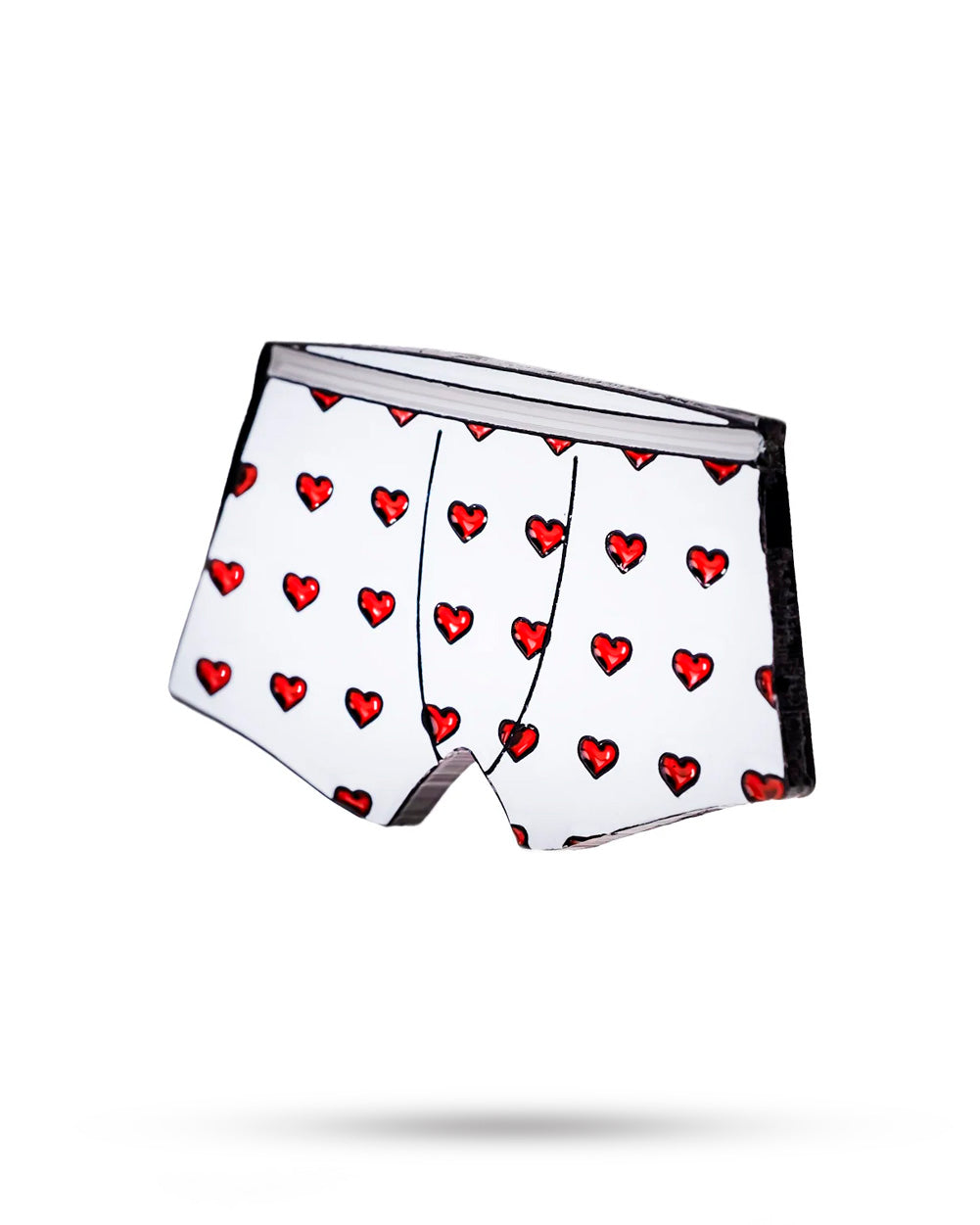 Heart Boxers Ball Marker featuring a playful heart design in vibrant colors. Ideal for golf enthusiasts.