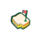 Pimento cheese sandwich ball marker featuring a vibrant graphic design, ideal for golf enthusiasts.