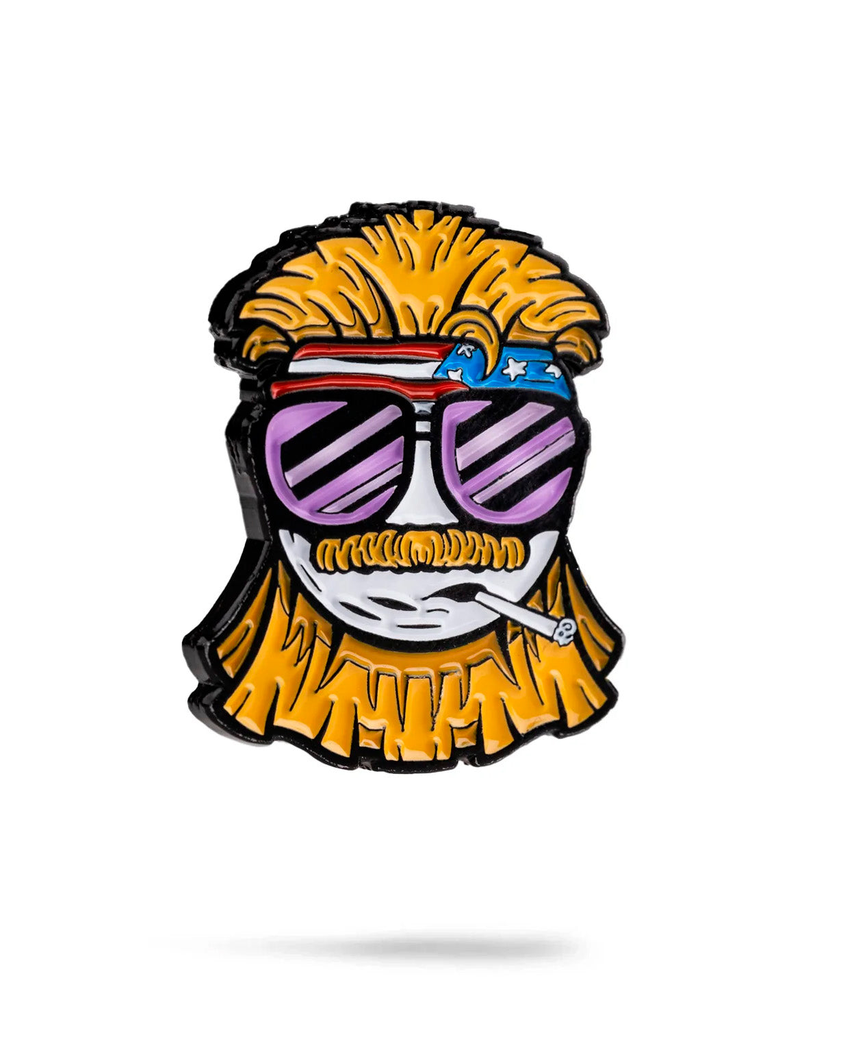 "Dale the Degenerate Ball Marker featuring a colorful, cartoonish design of a character holding a beer, ideal for golf enthusiasts."