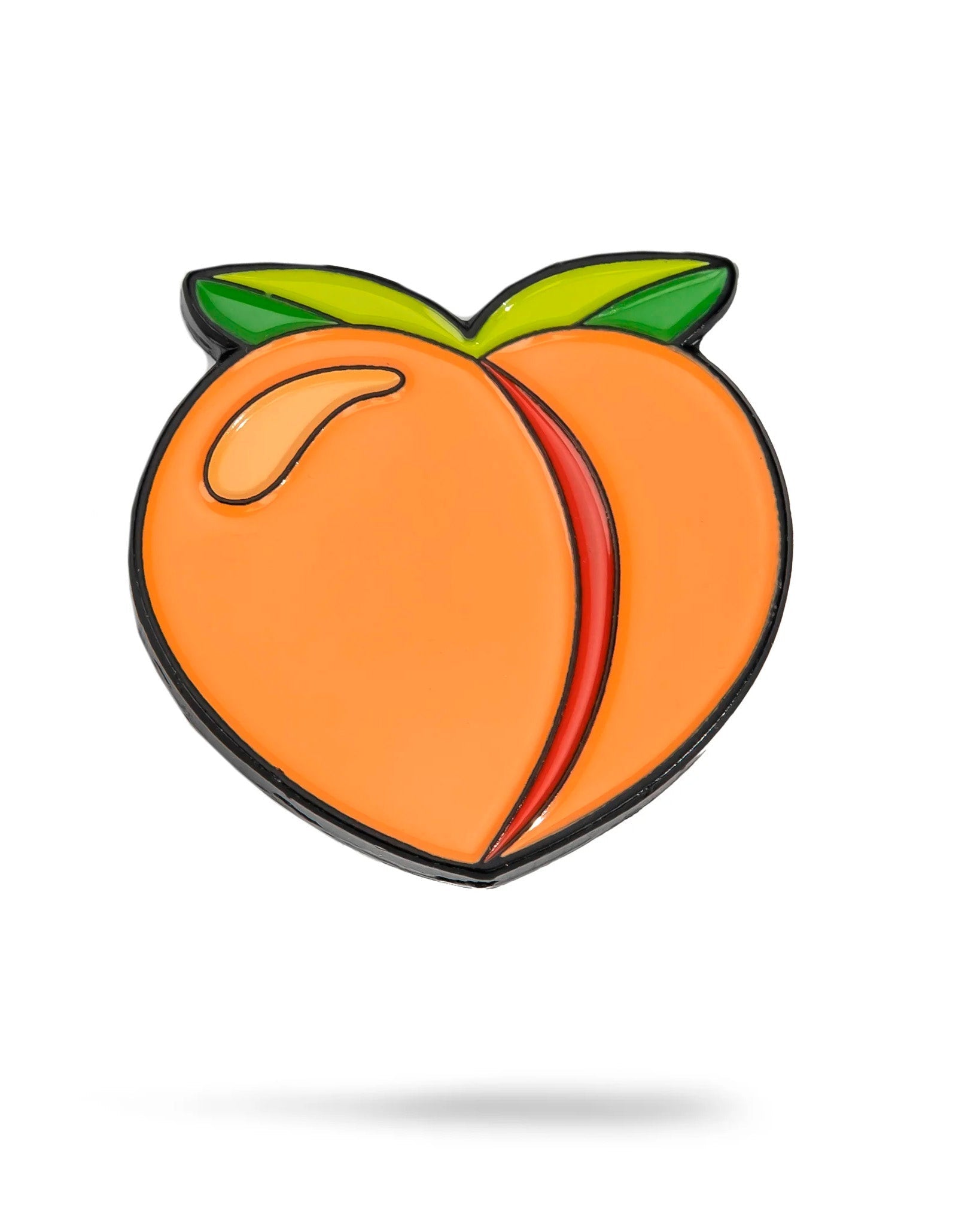 Peach ball marker featuring a smooth, round design with a vibrant peach color, ideal for golf enthusiasts.