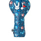 Good Bunny X Fundación Rimas driver cover featuring a playful bunny design in vibrant colors, perfect for golf enthusiasts.