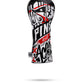 Colorful graffiti-style fairway cover featuring vibrant street art designs, ideal for protecting golf clubs.