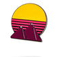 Colorado Sunset Ball Marker featuring a vibrant sunset design with hues of orange and pink, ideal for golfers.