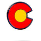 Colorado Strong Ball Marker featuring a bold Colorado flag design on a durable metal surface, ideal for golf enthusiasts.