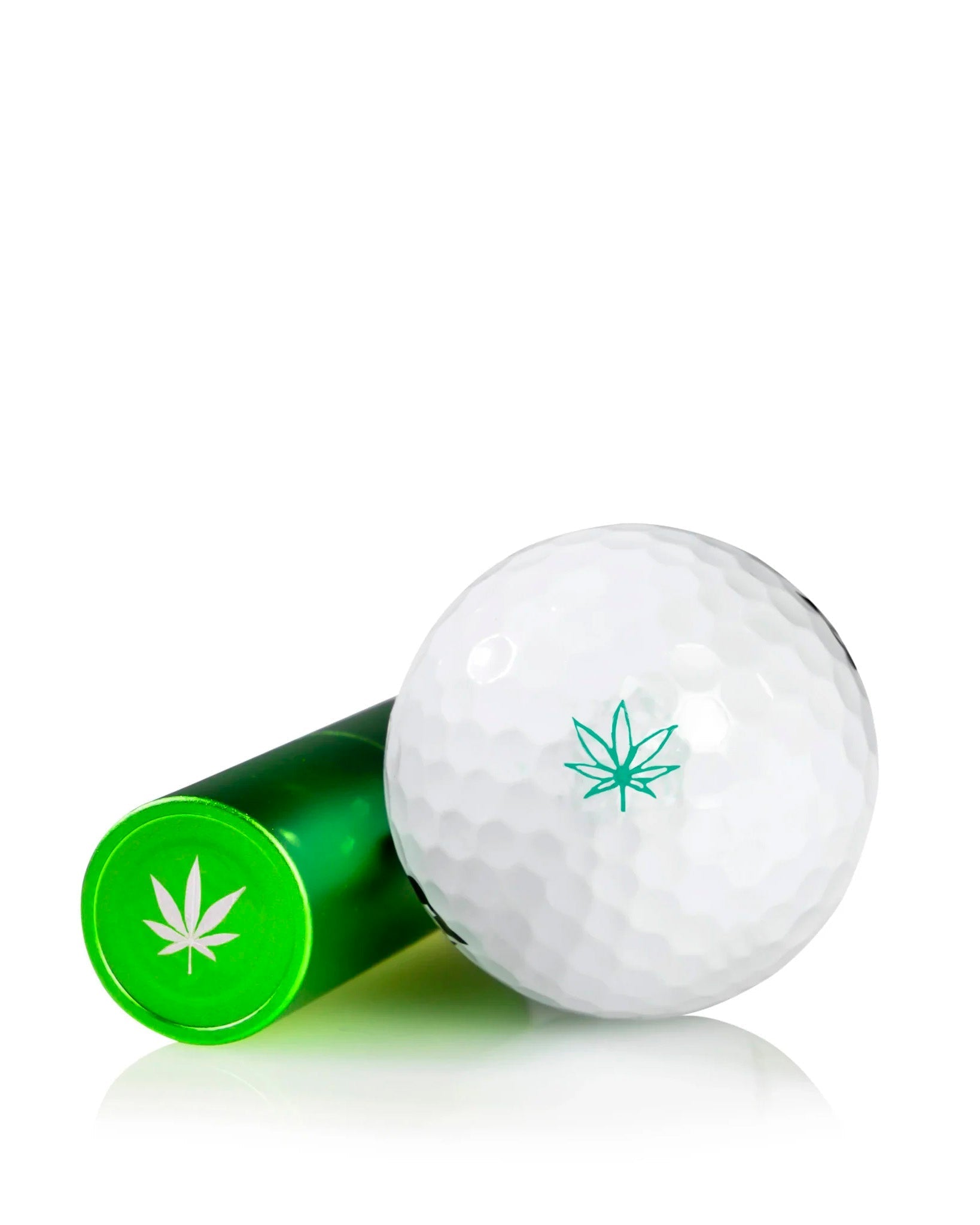 Pot Leaf Ball Stamp on a white background, featuring a detailed leaf design suitable for baking or crafting.