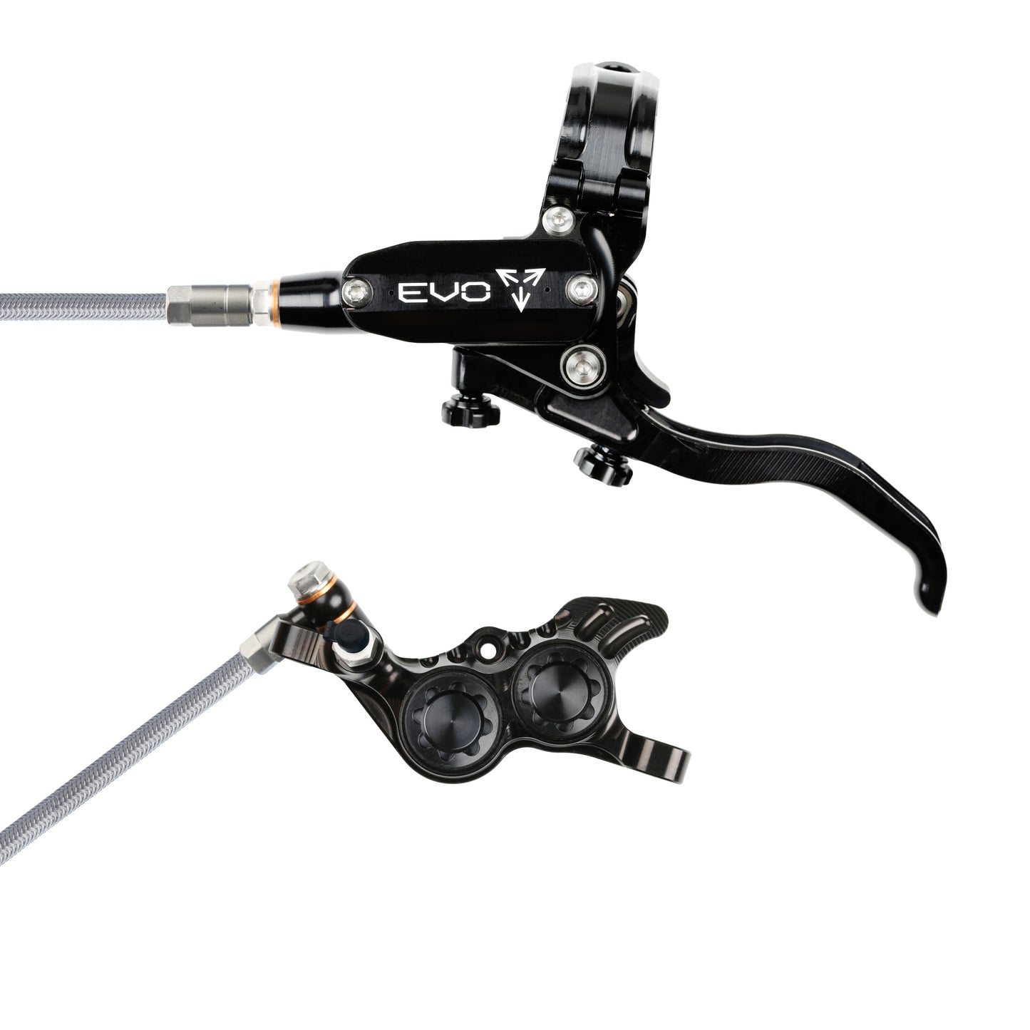 Hope Brake EVO GR4 No Rotor BRAIDED LH- Black/Black